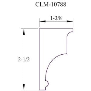 Line drawing of molding profile CLM-10788.