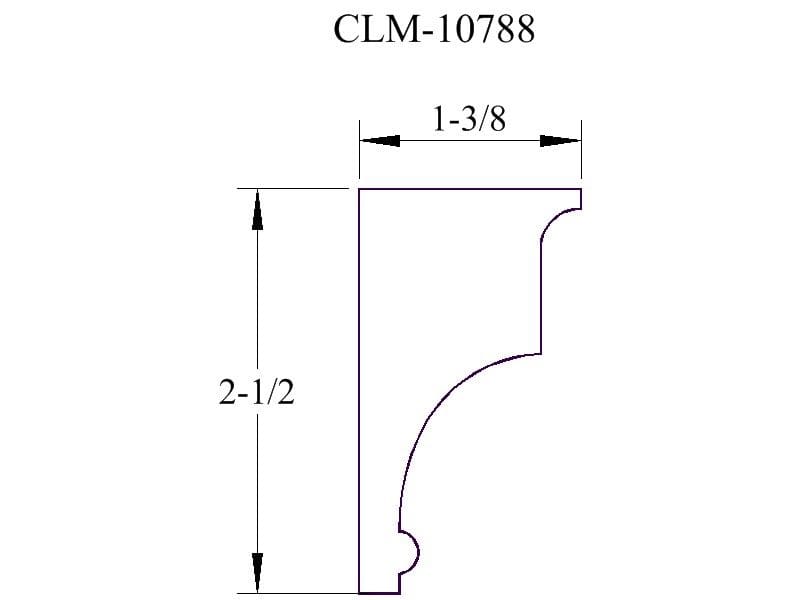 Line drawing of molding profile CLM-10788.