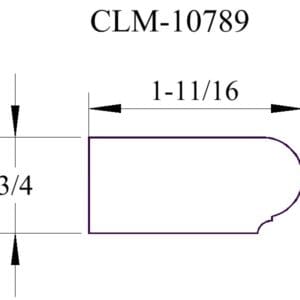 Diagram of CLM-10789 with dimensions.