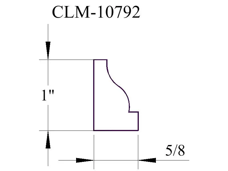 CLM-10792 molding profile diagram.