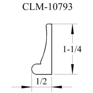 Line drawing of CLM-10793 molding.