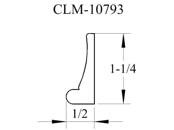 Line drawing of CLM-10793 molding.