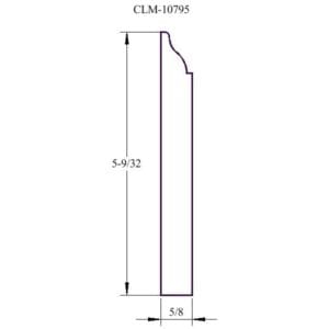 Line drawing of a molding profile.