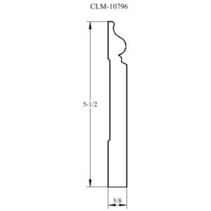 Line drawing of CLM-10796 molding.