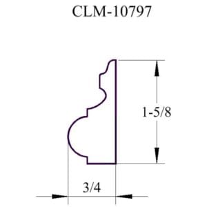 Line drawing of molding profile CLM-10797.