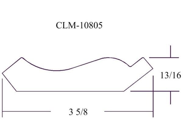 Line drawing of CLM-10805 molding profile.