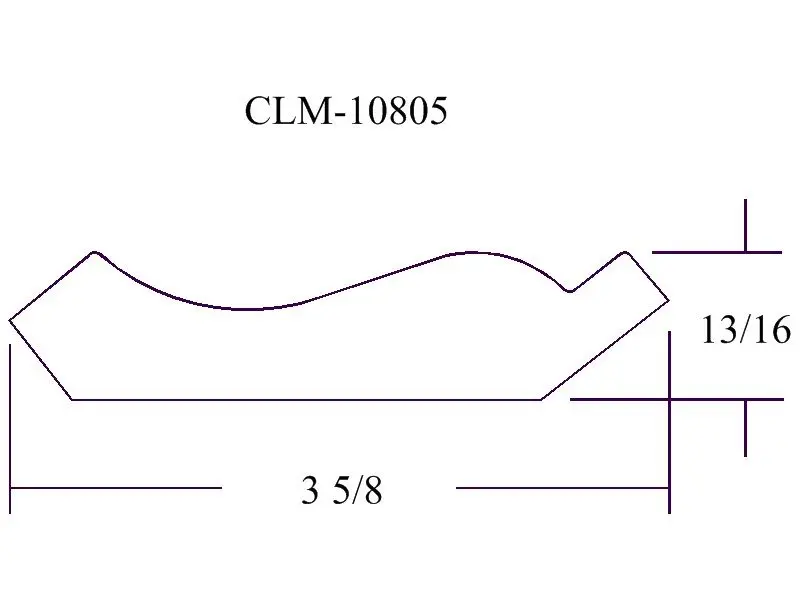 Line drawing of CLM-10805 molding profile.