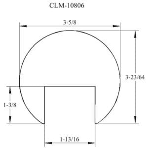 CLM-10806 door dimension diagram.