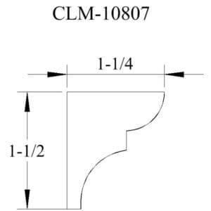 Line drawing of a CML-10807 part.