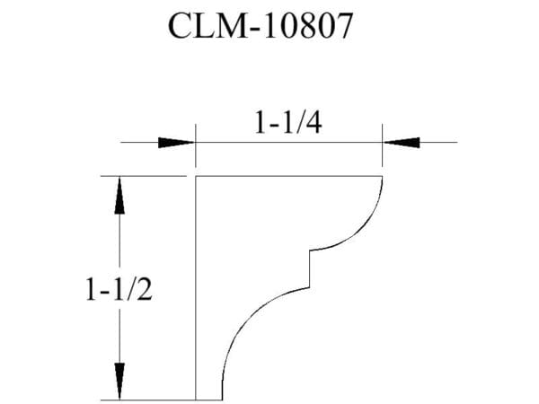 Line drawing of a CML-10807 part.