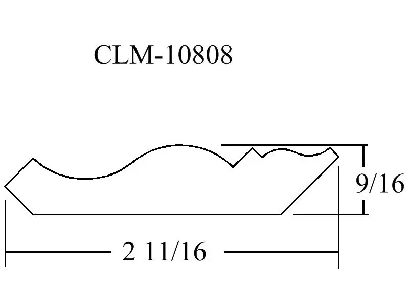 Casing profile CLM-10808, 2 11/16 x 9/16