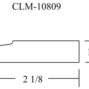 CLM-10809, 2 1/8" x 1/2" molding profile.