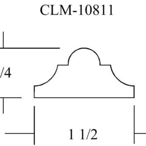 Line drawing of a decorative molding.