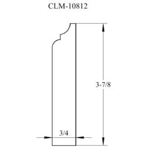 Line drawing of CLM-10812 trim.