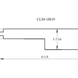 Line drawing of a key blank, CLM-10819.