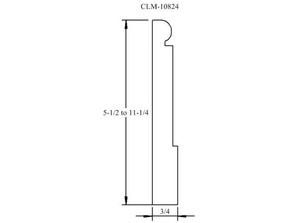 CLM-10824, a line drawing of a molding.