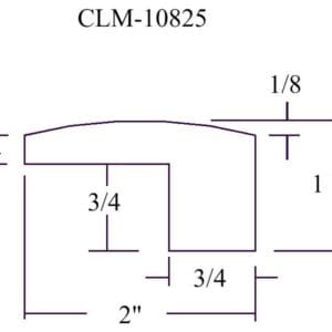 Line drawing of a T-shaped profile.