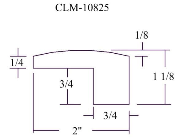 Line drawing of a T-shaped profile.