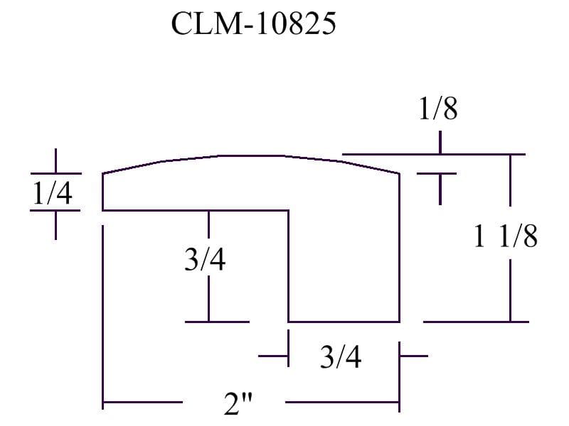 Line drawing of a T-shaped profile.