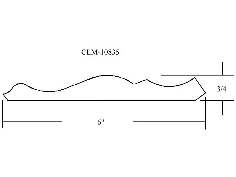 CLM-10835 molding profile diagram.