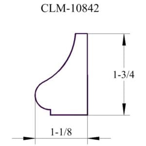 Line drawing of molding CLM-10842.