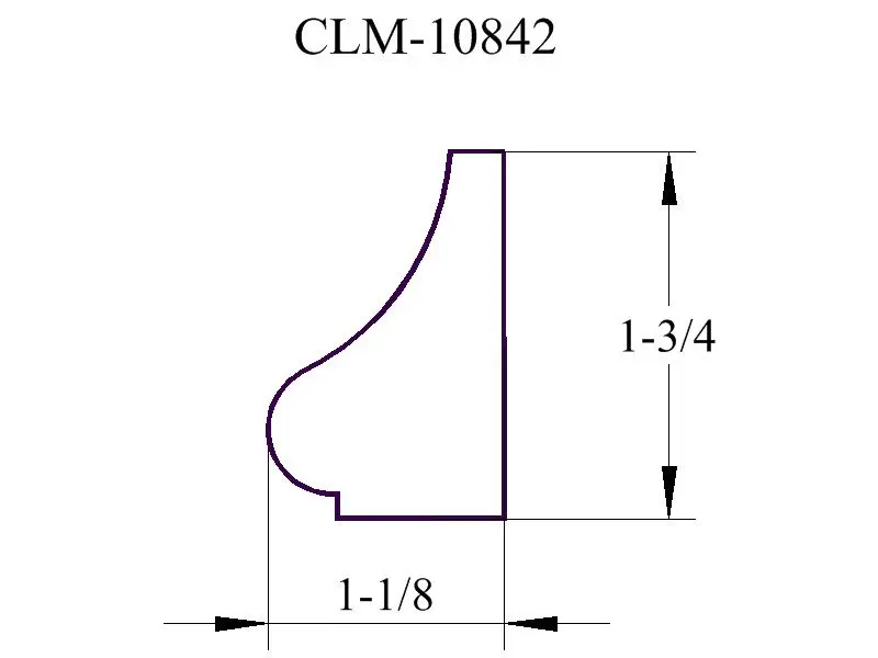 Line drawing of molding CLM-10842.