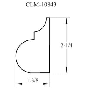 Line drawing of molding profile CLM-10843.