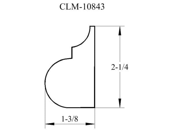 Line drawing of molding profile CLM-10843.