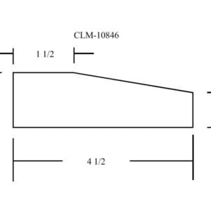 Diagram showing dimensions of a part.