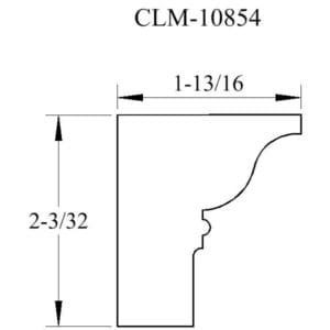 Line drawing of molding profile CLM-10854.