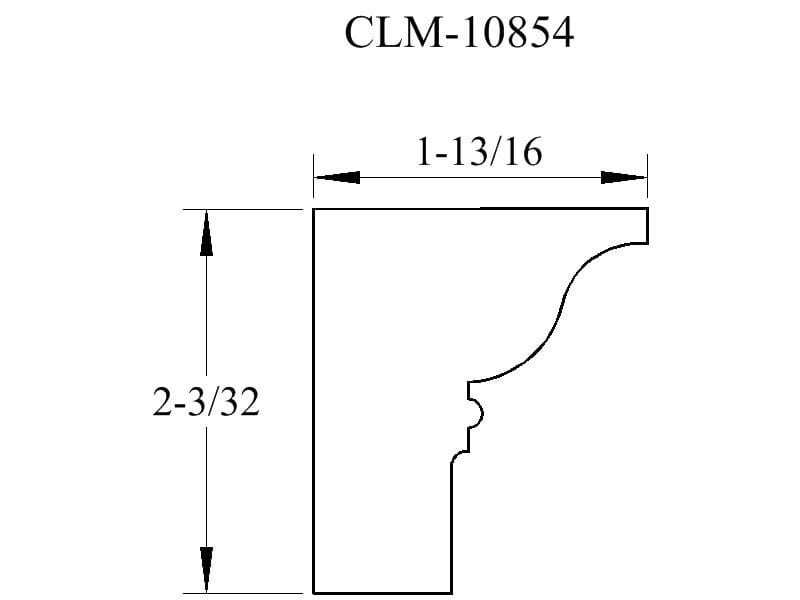 Line drawing of molding profile CLM-10854.