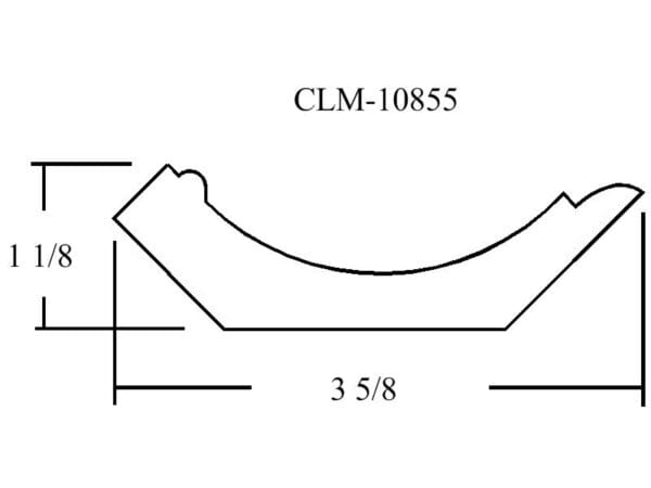 Line drawing of molding profile CLM-10855.