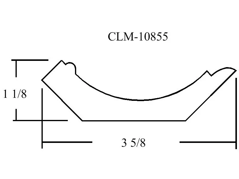 Line drawing of molding profile CLM-10855.