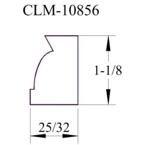 Casing profile CLM-10856 diagram.