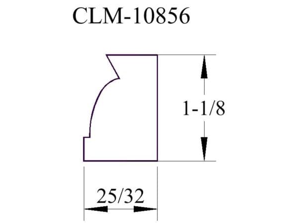 Casing profile CLM-10856 diagram.