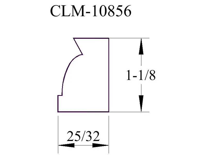 Casing profile CLM-10856 diagram.