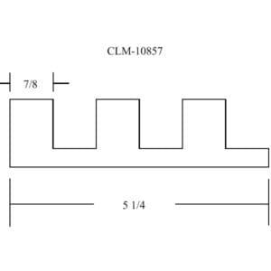 CLM-10857, 5 1/4" x 3/8" shape.