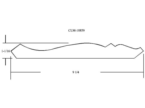 Line drawing of molding profile CLM-10859.