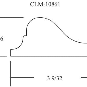 Line drawing of molding profile CLM-10861.