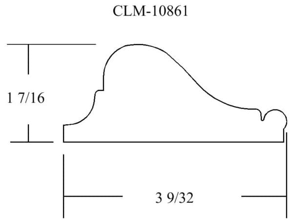 Line drawing of molding profile CLM-10861.