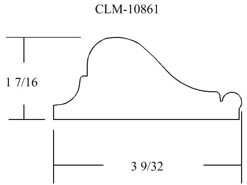 Line drawing of molding profile CLM-10861.