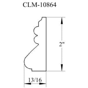 Line drawing of CLM-10864 molding.