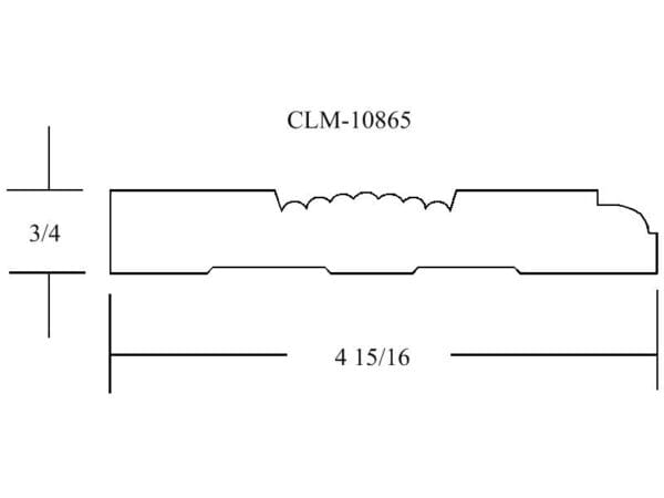 Line drawing of molding profile CLM-10865.