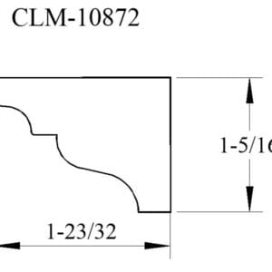 Line drawing of a molding profile CLM-10872.