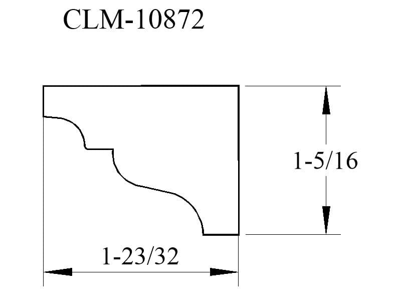 Line drawing of a molding profile CLM-10872.