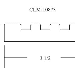 Line drawing of CLM-10873 trim piece.