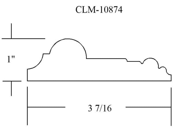 CLM-10874 molding profile diagram.