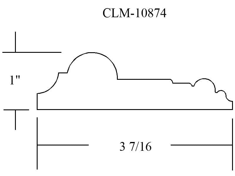 CLM-10874 molding profile diagram.