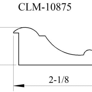 Line drawing of molding CLM-10875.