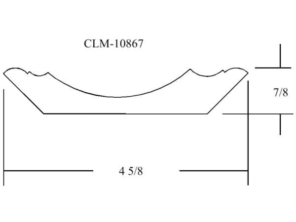 Line drawing of molding profile CLM-10867.